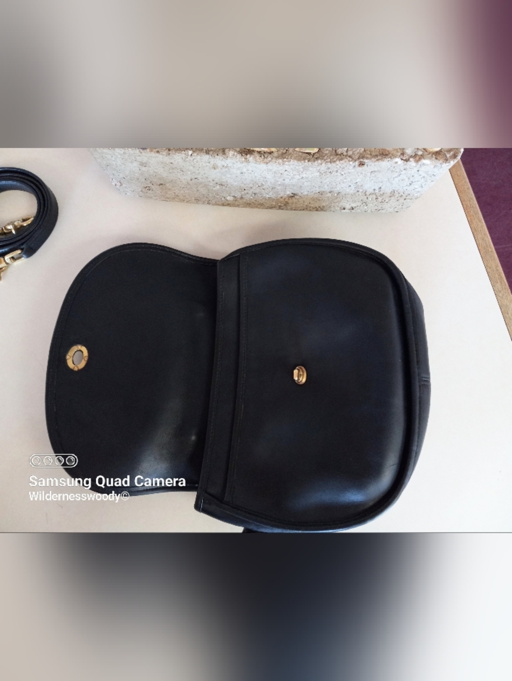 Coach Large Plaza bag/"The Bistro Bag" Navy Blue, Late 1980's-early 1990's - Picture 16 of 16